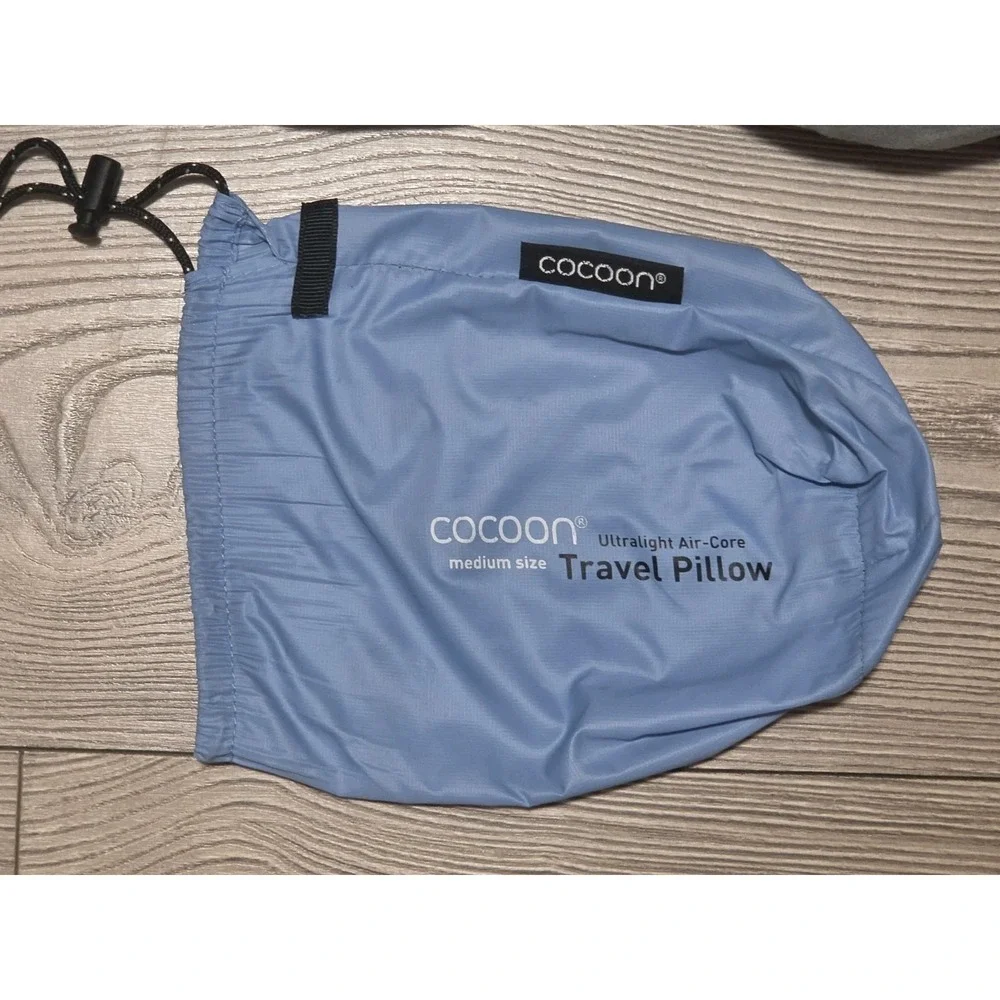 COCOON Premium Ultralight Air Core Travel Pillow MEDIUM - Light Blue